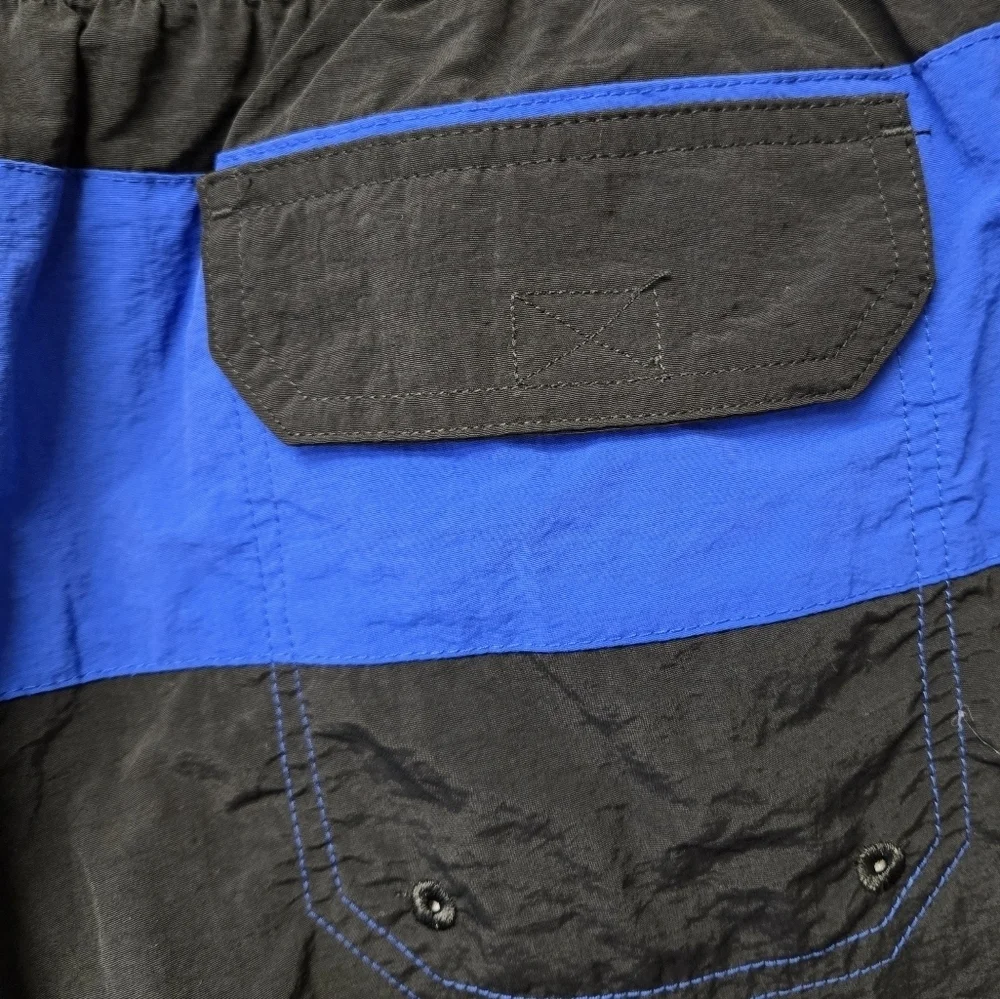 O'rageous Stripe Swim Trunks Blue Black XL